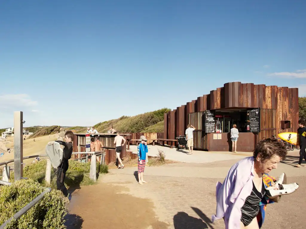 کافه موج سوم، معماری با مواد بازیافتی