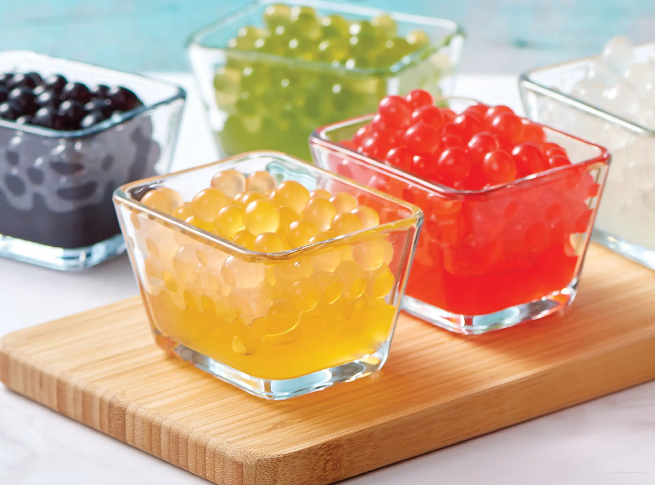 بوبا با طعم‌های مختلف