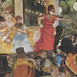 کافه-کنسرت در لس آمباسادورز (Le Café-concert aux ambassadeurs) - ادگار دگا (حدود ۱۸۷۷)